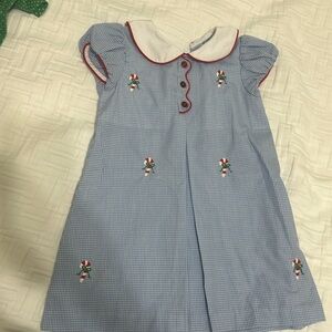 Little English smocked candy cane dress